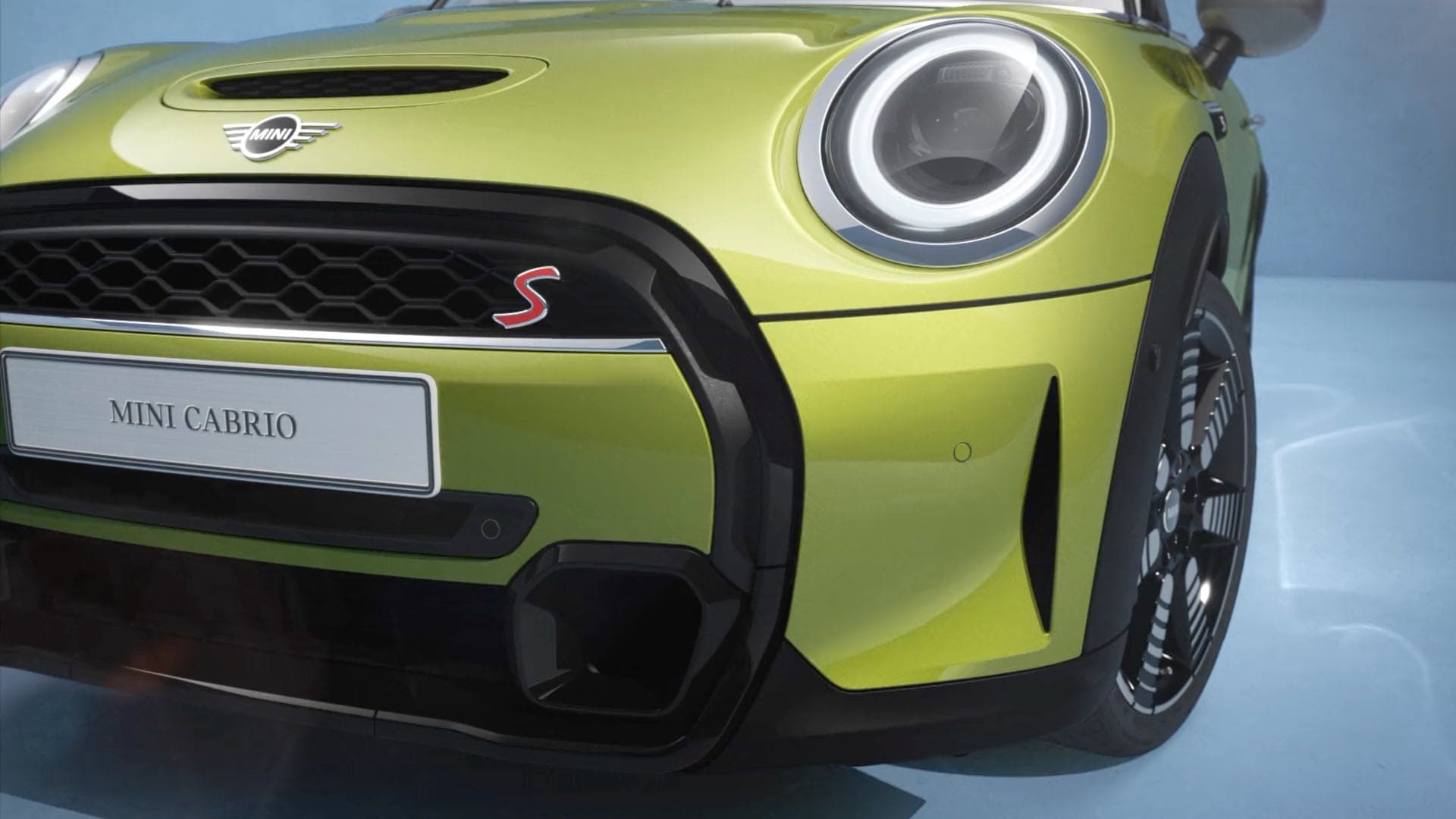 MINI Cabrio – hátsó oldalnézet – sárga