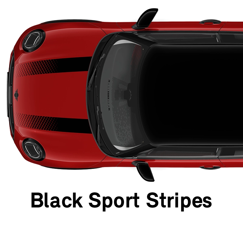  MINI - felszereltség - jcw trim, fekete sport dekorcsíkok