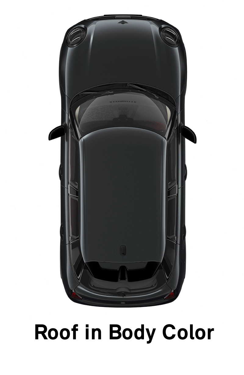  MINI - felszereltség - jcw trim, a jármű kiviteli színére fényezett tető
