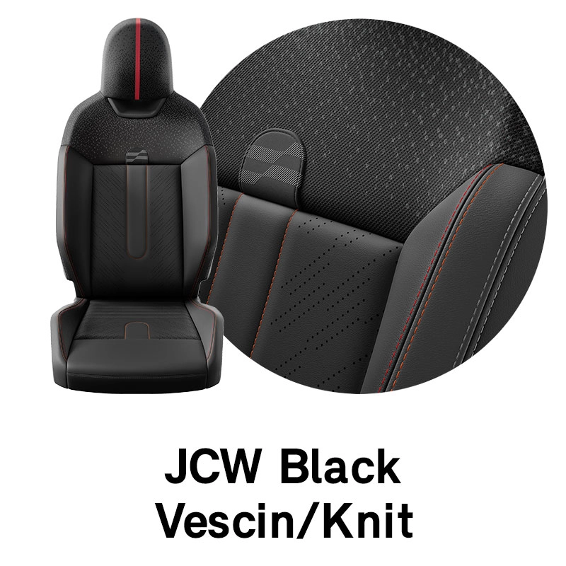 MINI - felszereltség - fekete/kék - jcw fekete vescin/szőtt hatású kárpit
