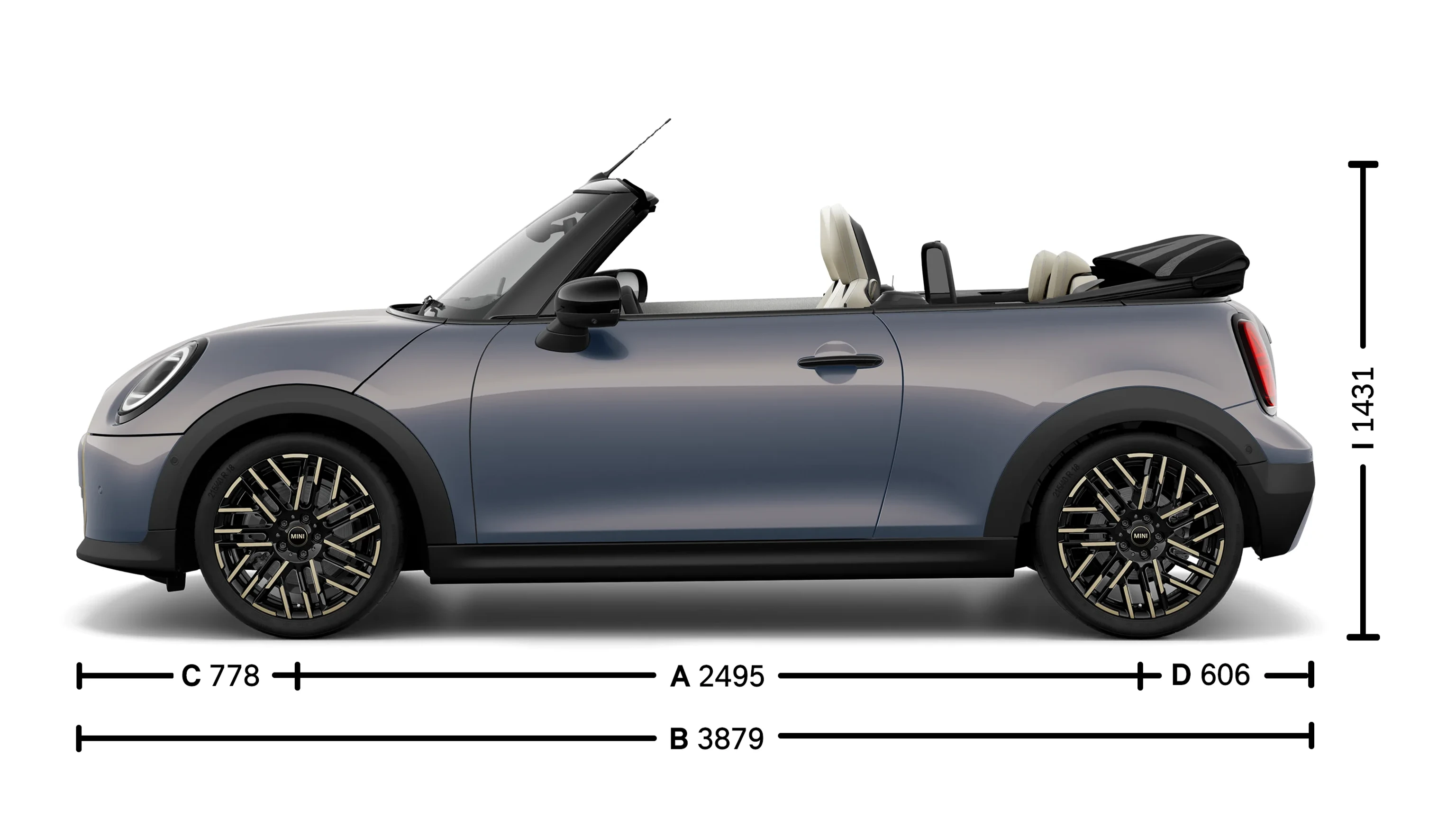 MINI Cooper Cabrio – méretek – nyitókép