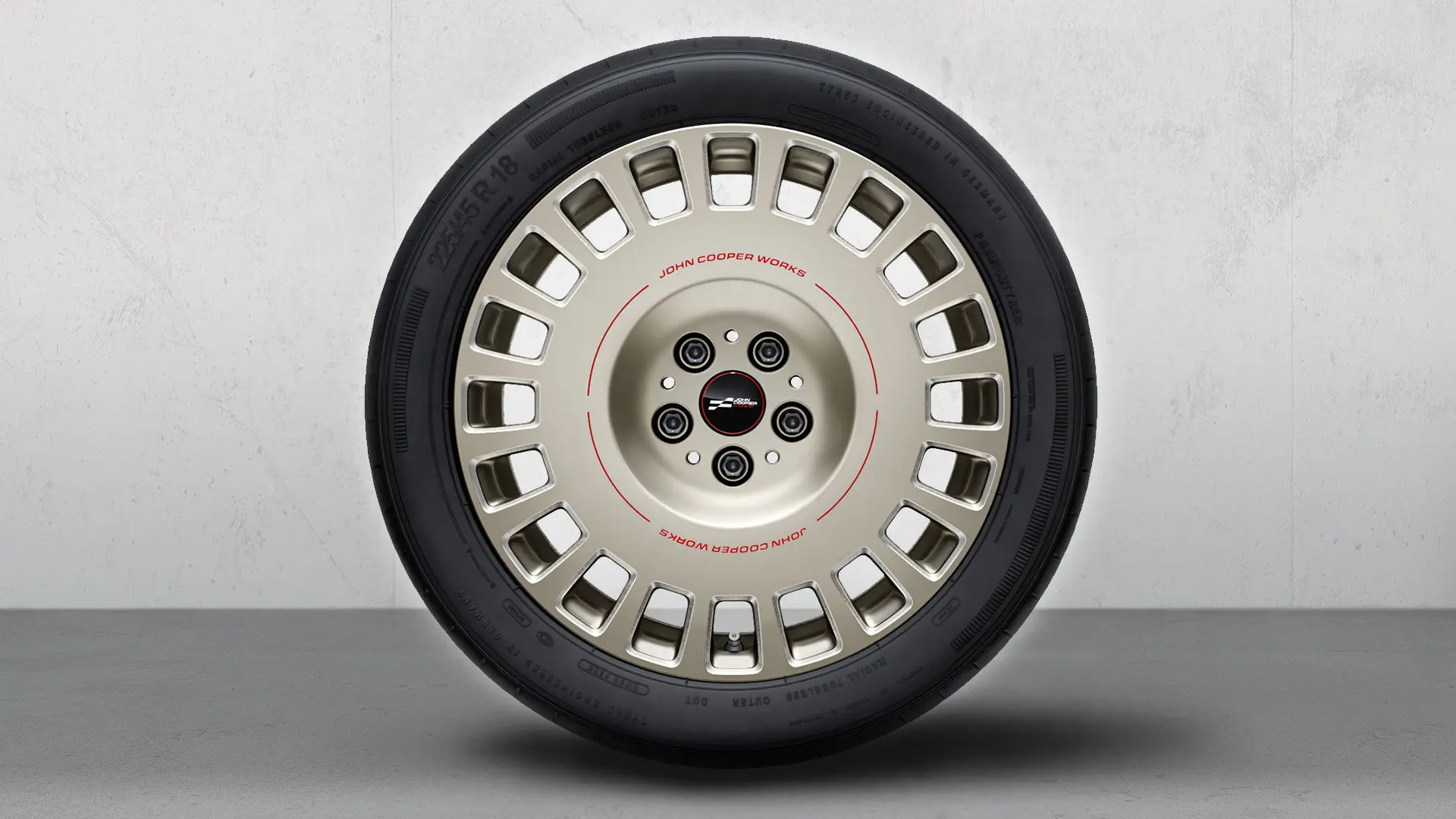 18" JCW öntött keréktárcsa, Rallye Spoke 992, kétszínű (Vibrant Silver, polírozott), komplett nyári kerékkészlet részeként 