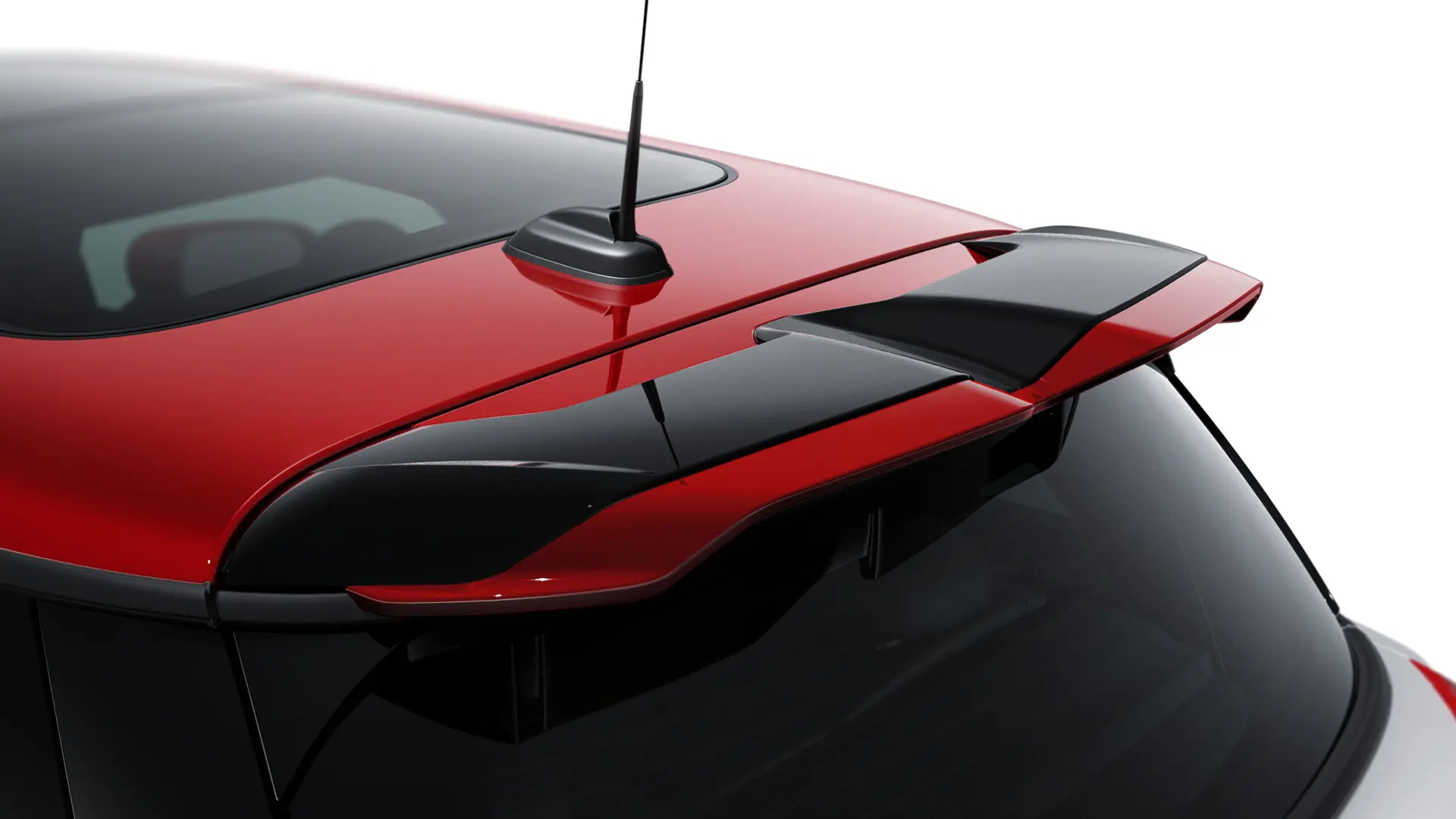 JCW tartozékok - JCW tetőlégterelő-toldatok Chili Red színben