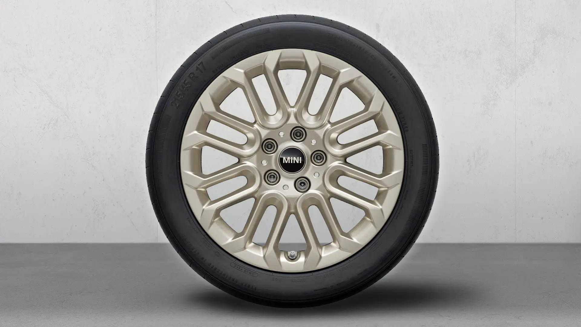 17" MINI öntött könnyűfém keréktárcsa, U Spoke 956, Vibrant Silver, komplett téli kerékkészlet részeként