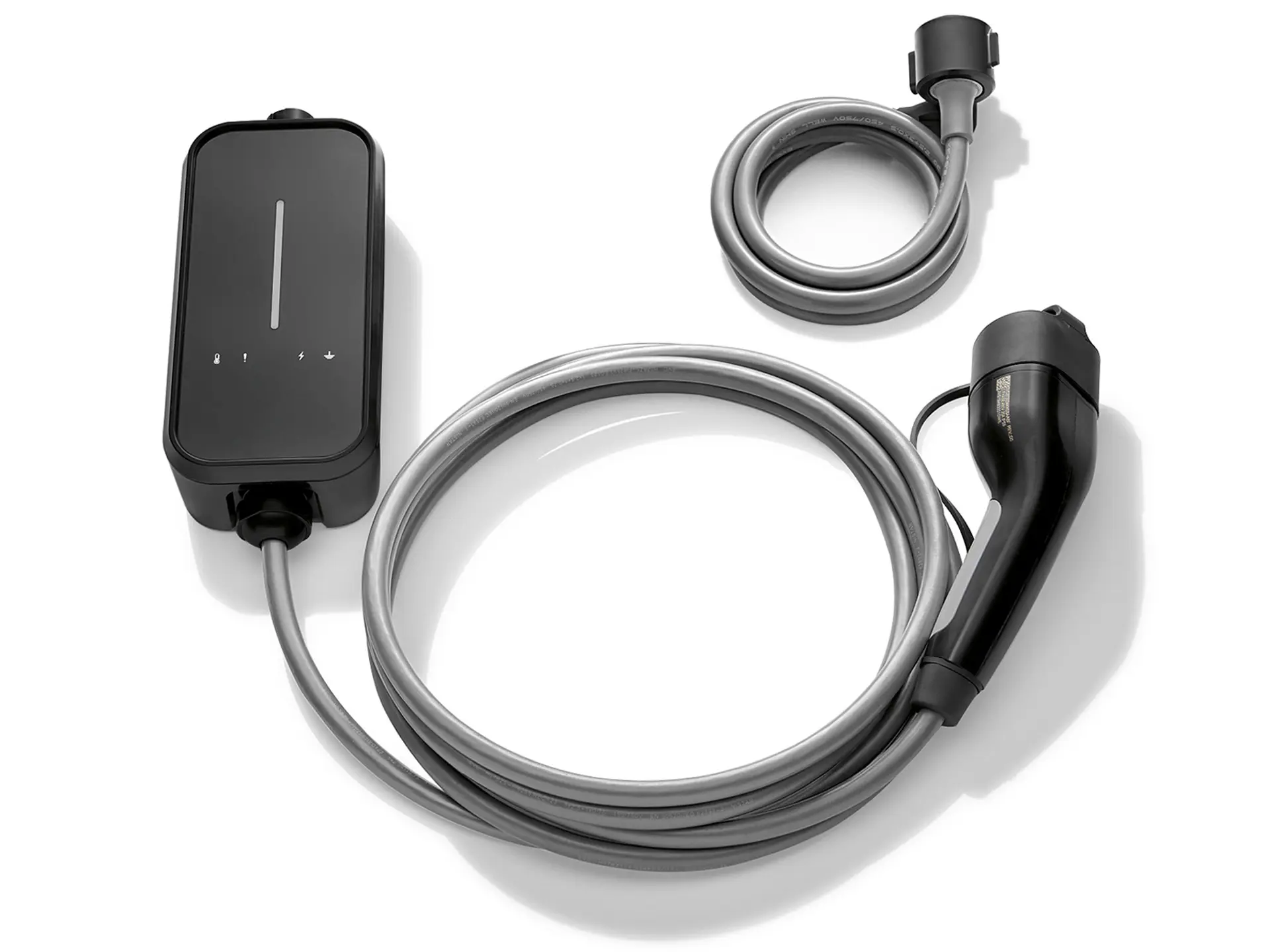 Egy nyilvános töltésre való MINI Flexible Fast Charger 2.0 kábel.