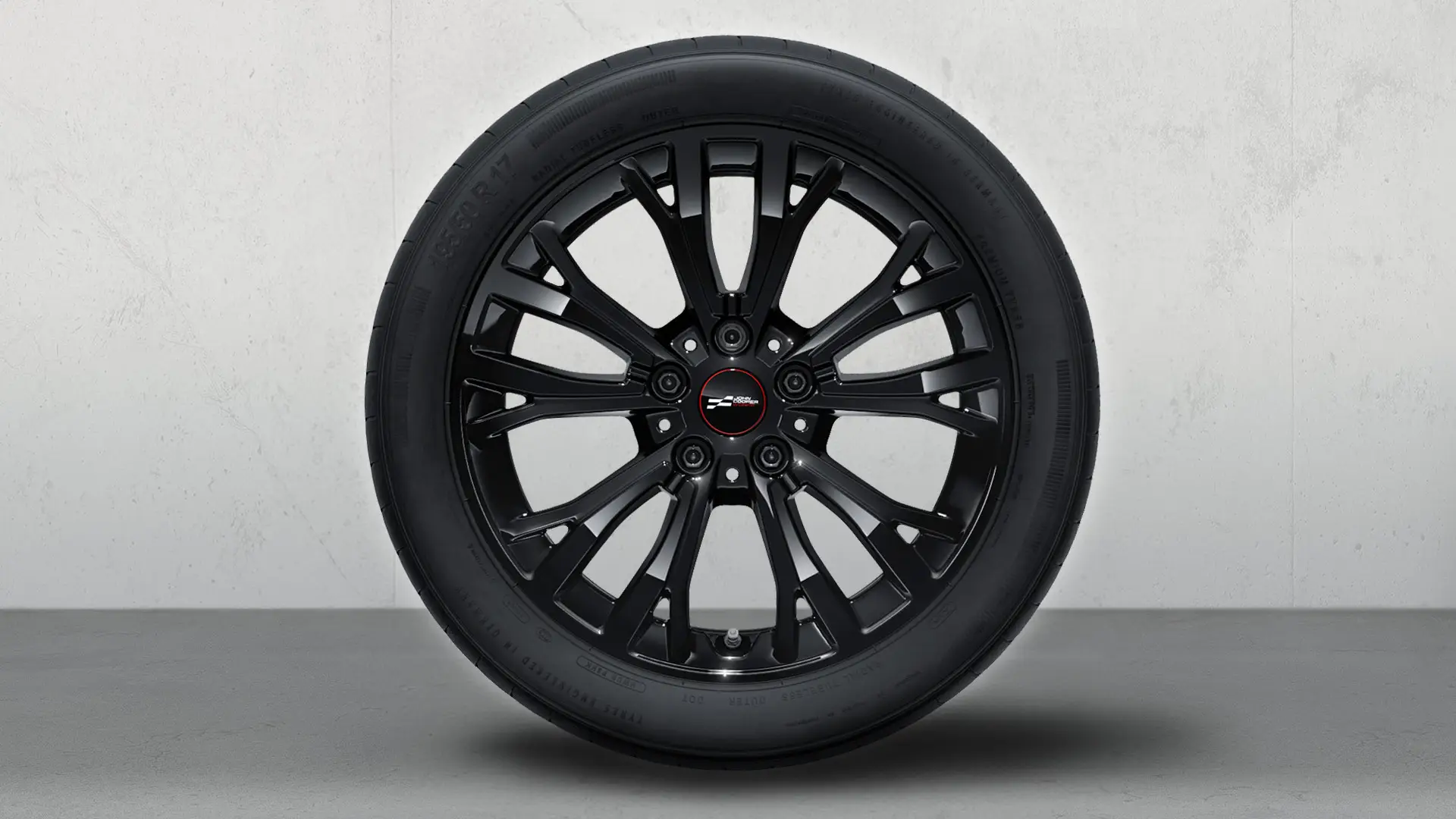17 colos John Cooper Works Star Spoke 962 könnyűfém keréktárcsás komplett téli kerék Jet Black színben.