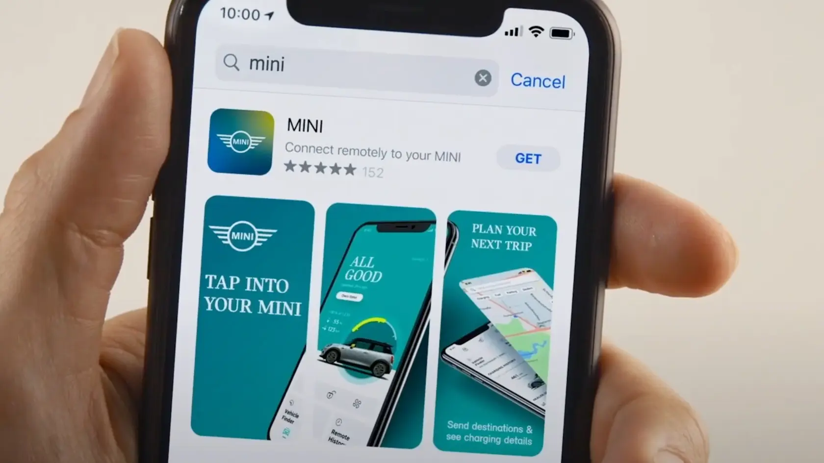 A MINI App nézete