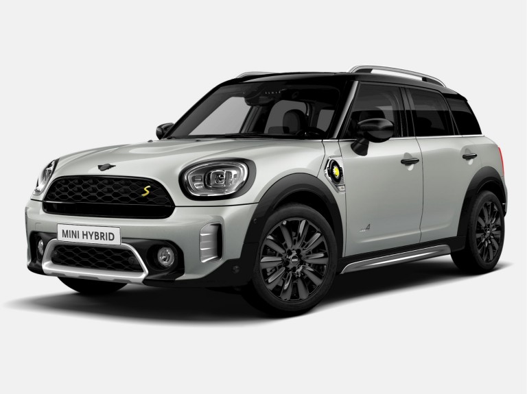MINI Cooper SE Countryman All 4 –  ezüst és fekete – elölnézet