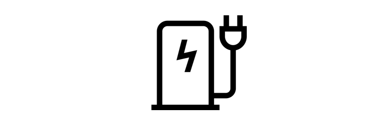 Tisztán elektromos MINI - töltés - töltőállomás ikon