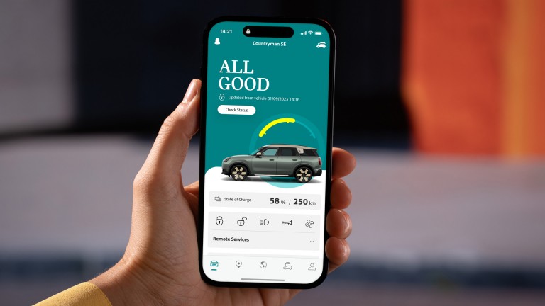 Elektromos MINI Countryman - Digitális élmény - MINI alkalmazás