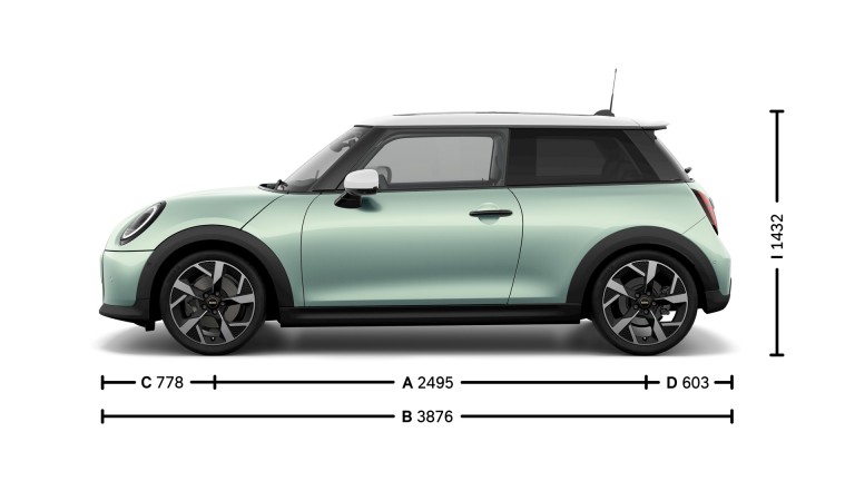 MINI Cooper 3 ajtós - méretek - nyitókép